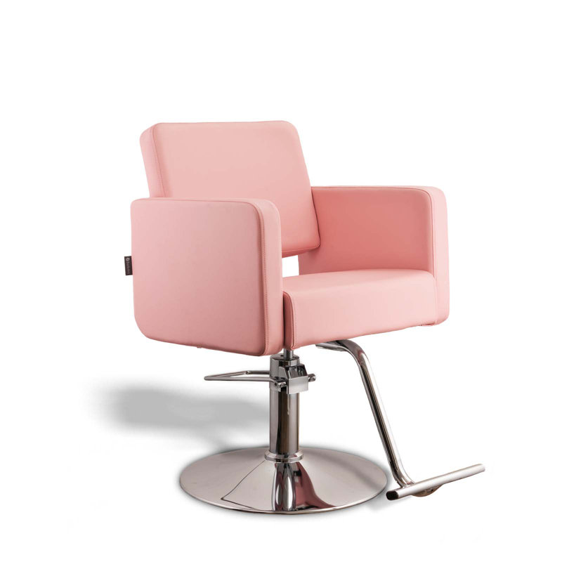 Fauteuil de salon en similicuir Hantz, Rose