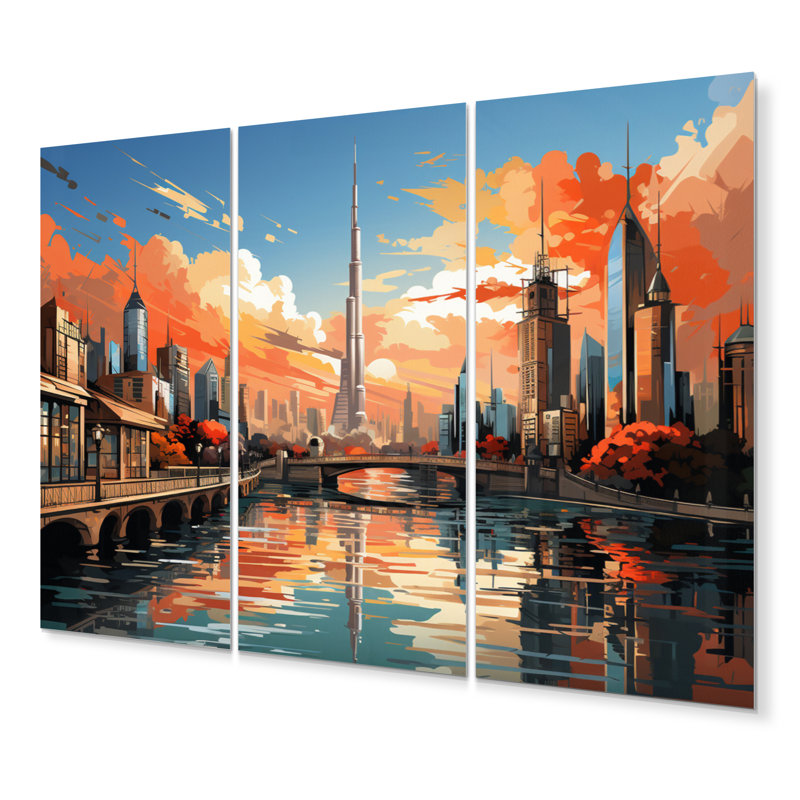 " City Dubai Popart II " 3 - Pieces