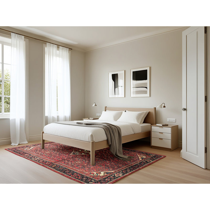 Tapis traditionnel 100% lavable à la machine à 184 po, Rectangle 5 pi x 7 pi
