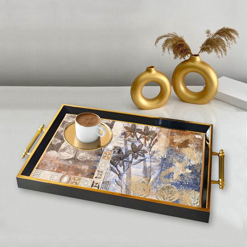 Elegant Glass Tray, 19.7 x 11.4 x 1.4 inches | 100% Durable Glass Construction | Easy to Clean with Damp Cloth | Ideal for Serving, Decorative Display, and Organizing | Stylish Addition to Home Décor