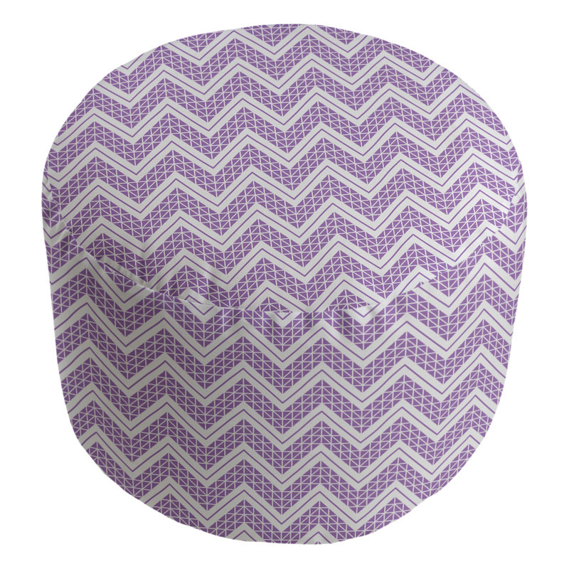 Upholstered Pouf, Light Violet