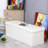 Repose-pieds rectangulaire en similicuir touffeté avec rangement Falan-1336100703