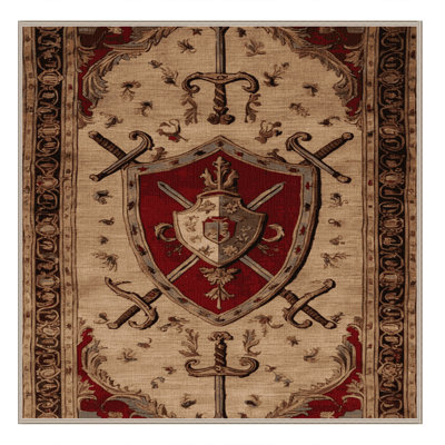 Tapis brun français lavable à la machine