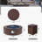 Massapequa 40.5-Inch Round Iron Propane Outdoor Fire Pit Table with Tank Cover, Lid and Rain Cover-315796517