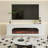 White Solid  Wood TV Cabinet Fireplace-117598205-117598206