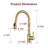 SUMERAIN Pull Down Kitchen Sink Faucet Single Handle Single Hole Lead Free-113958614