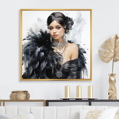 Jazz Age african american woman portrait 1 - Fashion Woman Canvas Prints