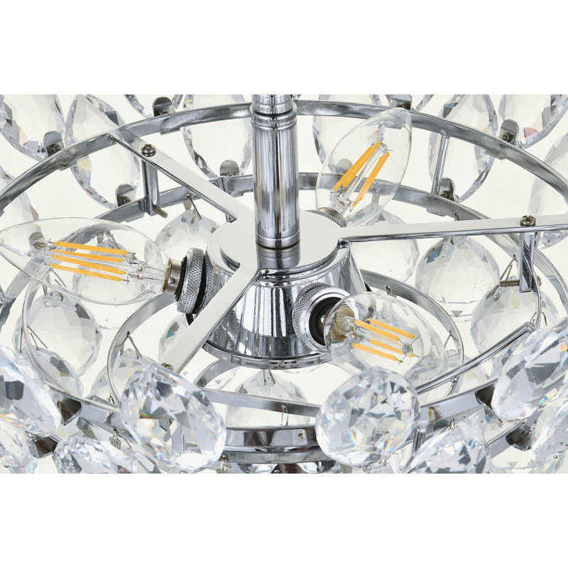 Abel 3 - Light Unique/Statement Pendant, 69" H x 14" W x 14" D, Chrome