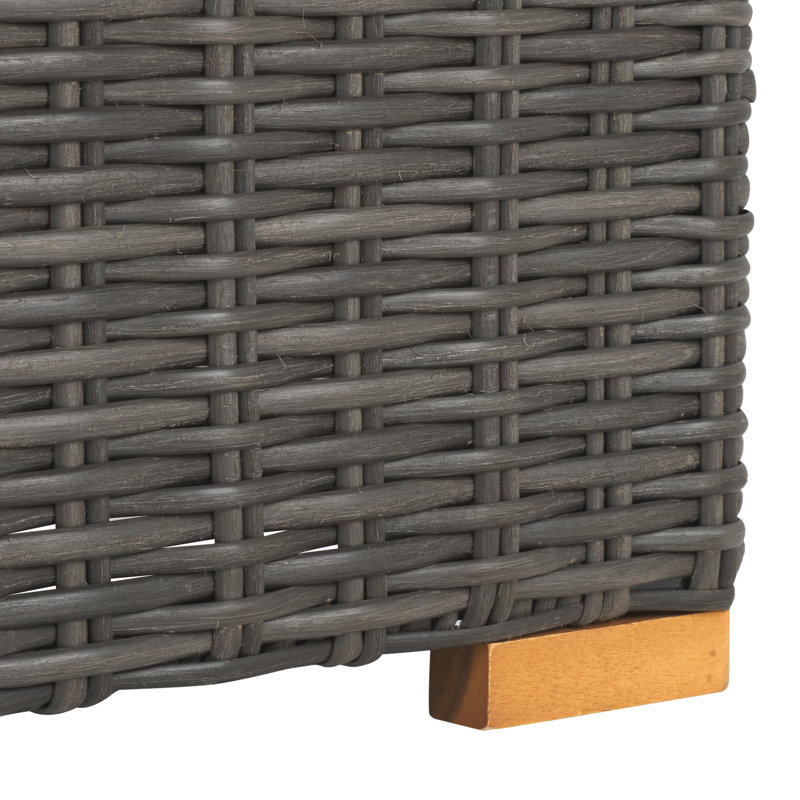 Anguilla Wicker Outdoor Chaise Sectional, Dark Gray