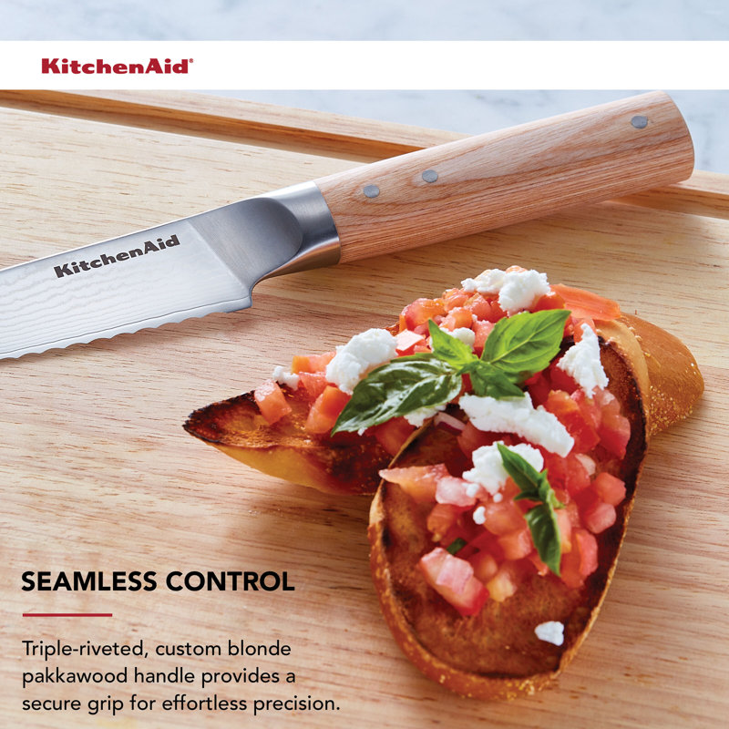 Kitchenaid Premium Damascus Serrated Utility Knife, 5.5 Inch
