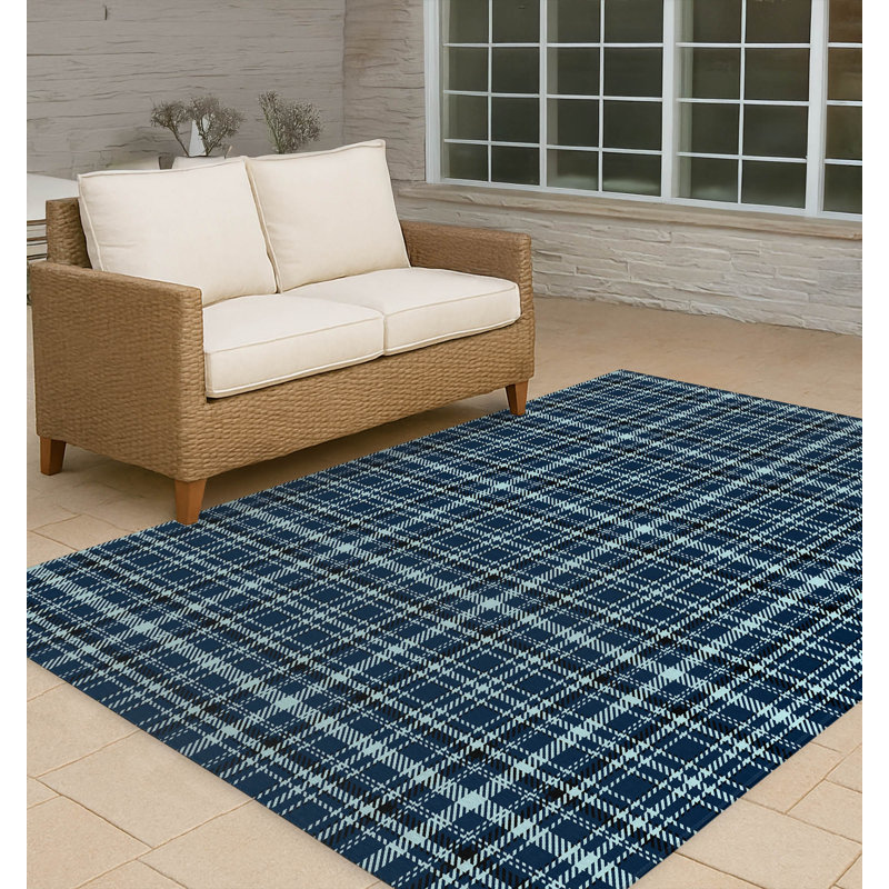 Tapis d'extérieur antidérapant Rocky Tartan, Rectangulaire 3 pi x 5 pi