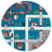 HildrethTurquoise/Gray/Red Area Rug-2074642595