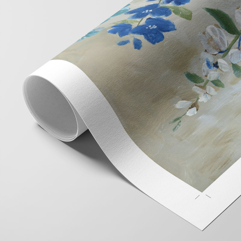Blue Garden I - Impression sur toile seulement - NON-CADRE, H 27 po x l 18 po
