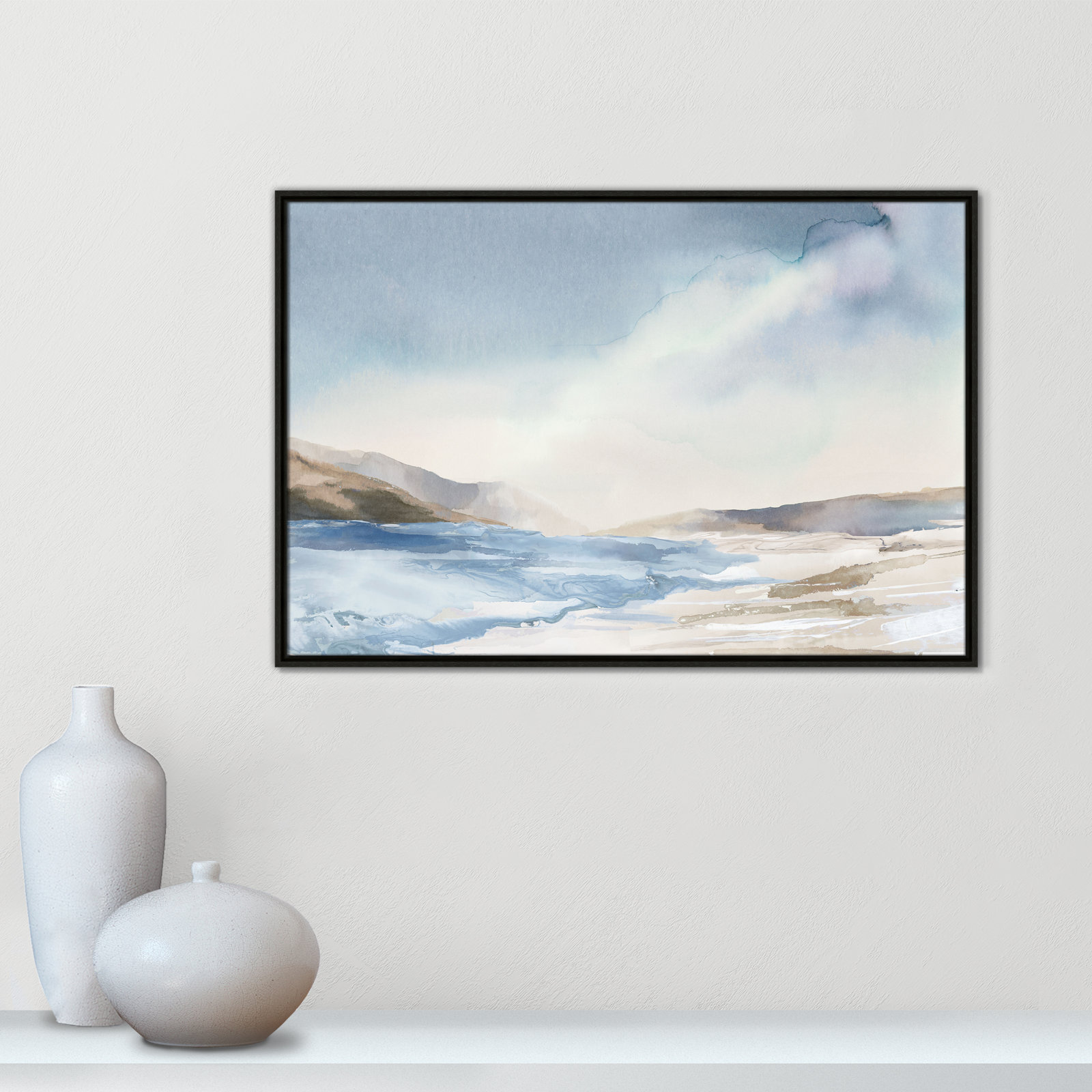 Coralie "Mystic Shores" Print, 25.5" H x 37.5" W, Espresso