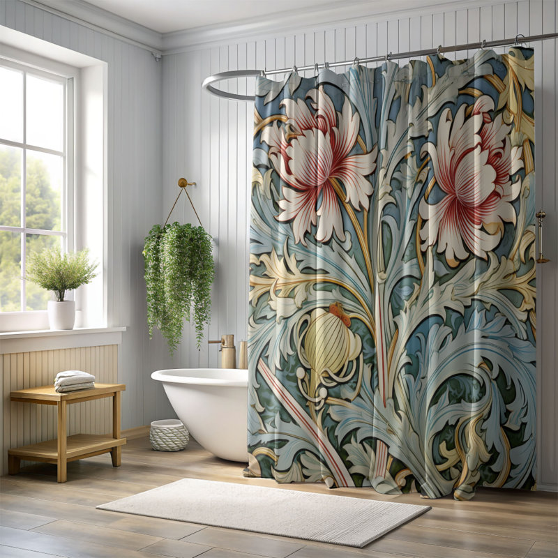 Nouveau motif de rideaux de douche 1 pièce, H 74 po x l 35 po