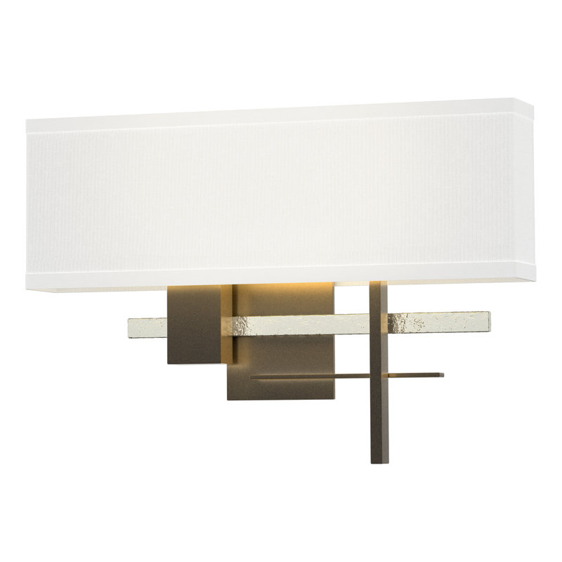 Cosmo 2 - Light Flush Mounted Sconce, Dark Smoke, Natural Anna, Sterling