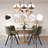 Kroeker 35'' Modern Round Dining Table – Durable MDF Top And Wood-Transfer Steel Base For Kitchen, Dining Room, Or Cafes-1099531403-1099531406