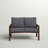 Piatto 48'' Wide Acacia Loveseat with Cushions