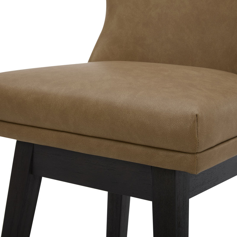 Tabouret de comptoir pivotant 26 po Azena, Cognac, Noir