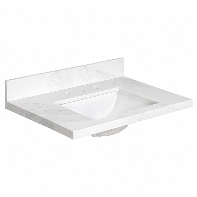 Kingston Brass Mayorca 31-Inch Quartz Vanity Top (8" Faucet Drillings)