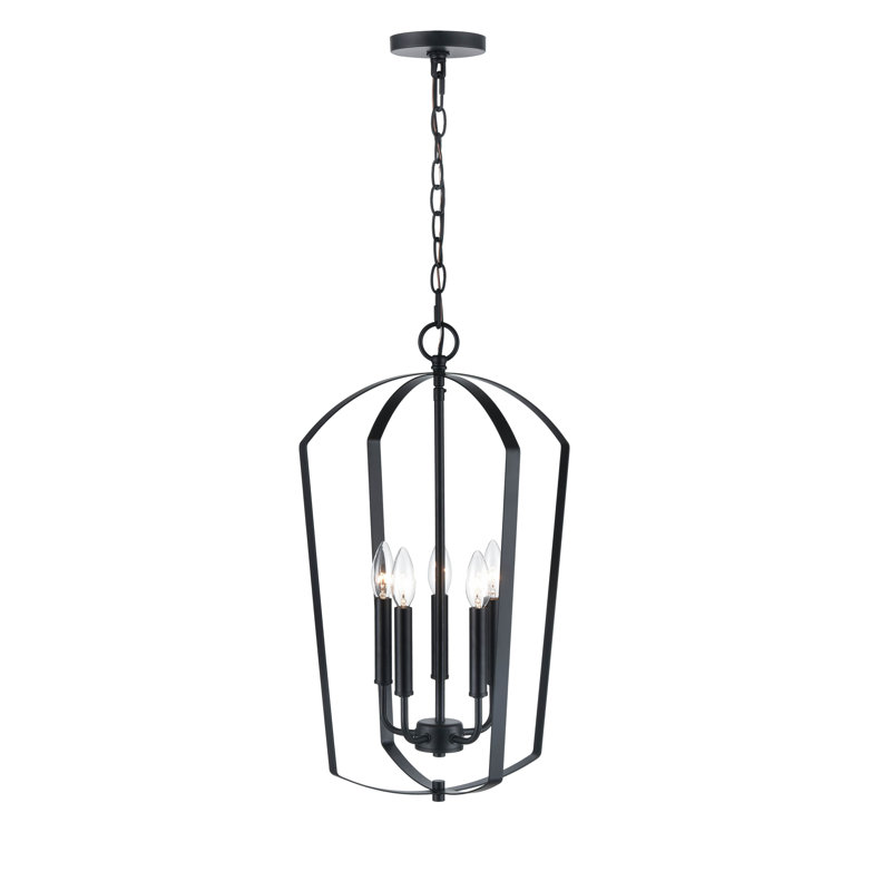 Joeldean 5 - Light Unique/Statement Pendant, Matte Black