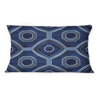 Coussin lombaire moderne bleu et octogone IV