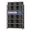 Solution de rangement en métal et garage noir pour 6 étages, cloison réglable, acier laminé à froid, nettoyage facile avec support en tissu, hauteur, capacité de charge élevée