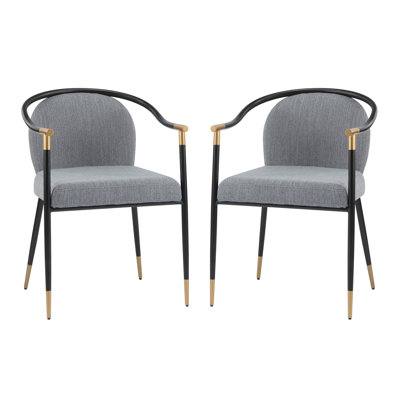 Christopher Knight Home 22.25" W x 22.6" D x 31.75" H Grey and Black Fabric Upholstered Dining Chair
