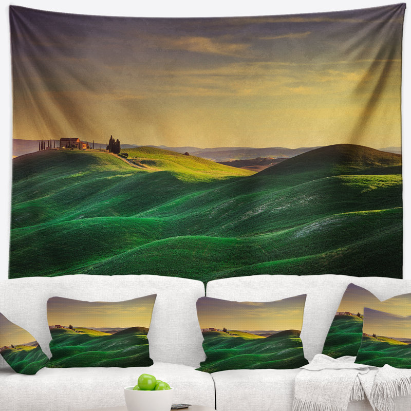 Tapisserie «Green Rolling Hils in Crete Senesi», H 50 po x l 60 po