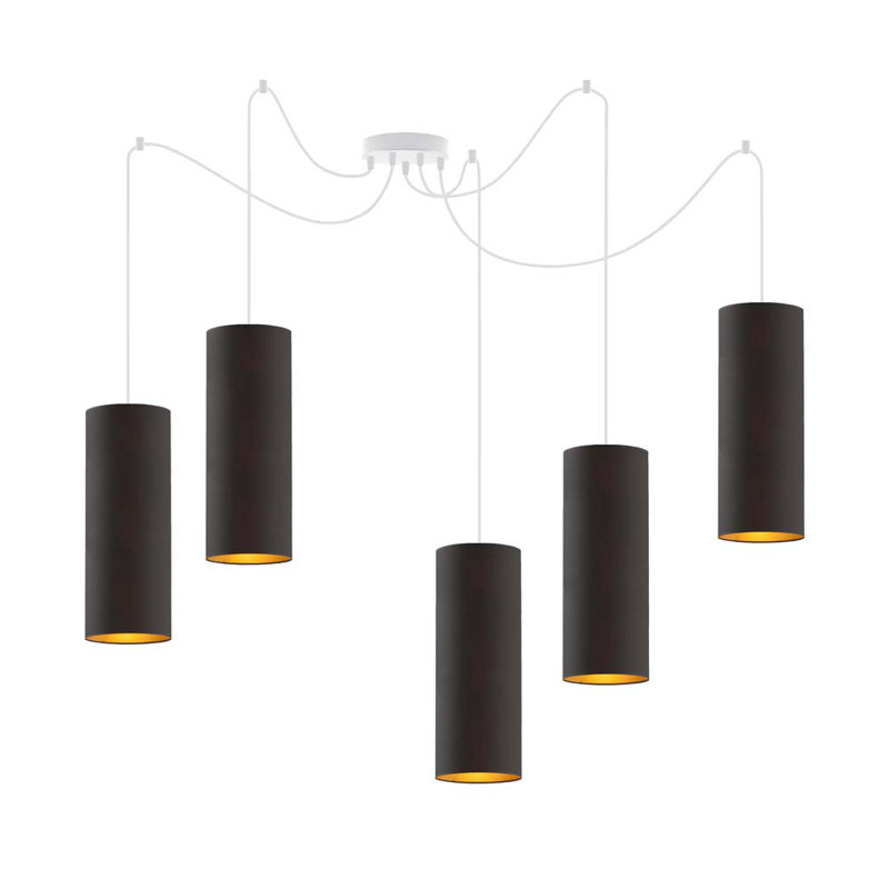 Siegbald 5 - Light Cluster Pendant, Black, White