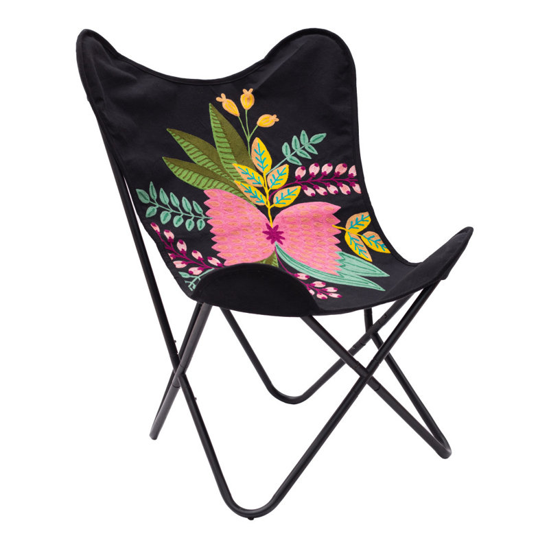  Fauteuil papillon noir tropical