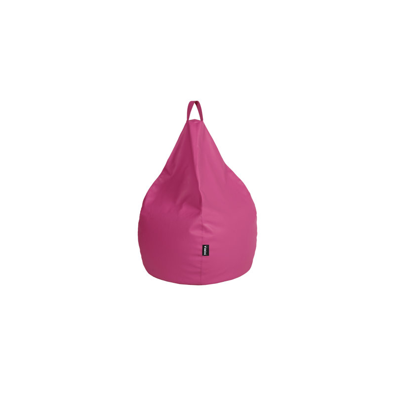 Faux Leather Classic Bean Bag, Pink Faux Leather