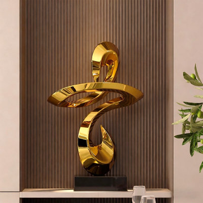 Objet de décoration moderne en verre et acier