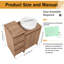  Meuble-lavabo sur pied simple 32 po avec comptoir en céramique Vowar-1578947092