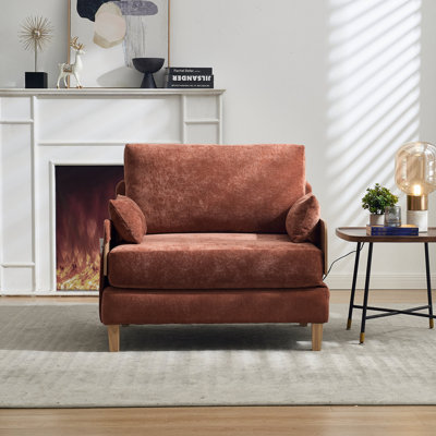 Canapé-lit pliable inclinable, canapé-lit convertible 3-en-1, décor moderne Mid-Century, convient aux petits espaces, avec trois coussins, peut être placé dans la chambre d'étude