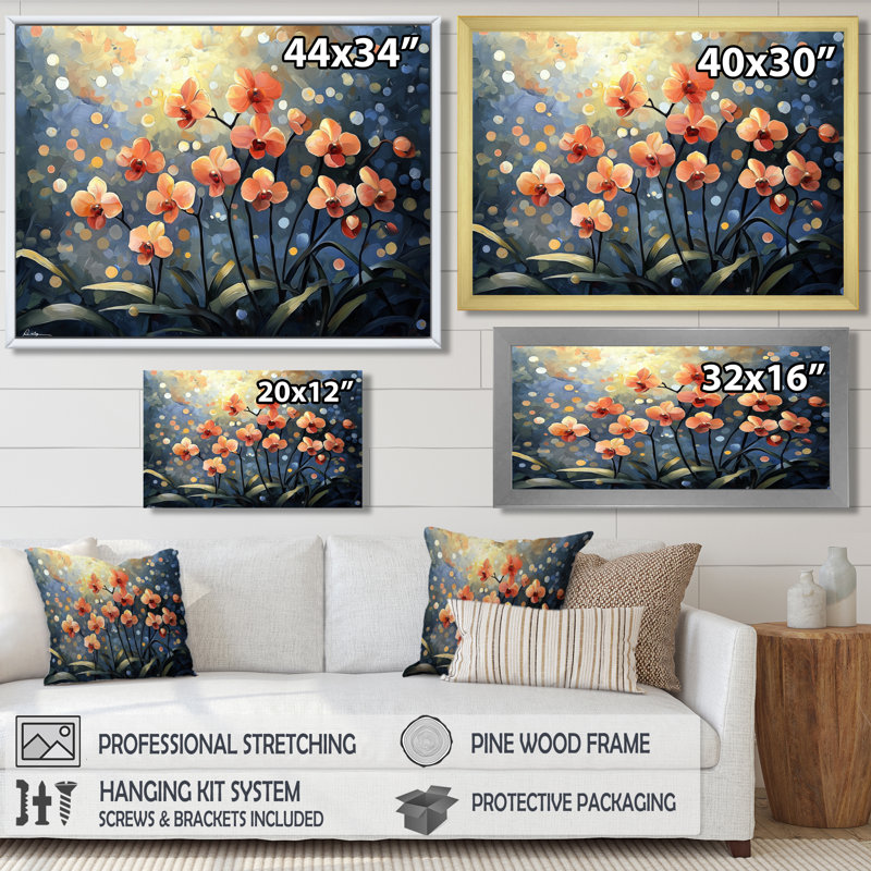 Lune coquelicots du passé - coquelicots, art mural, Reproduction encadrée d'une seule photo, H 30 po x l 40 po