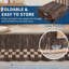 Tapis moderne à motif géométrique drapeau, 2,4 x 3 m, brun, pliable, lavable, en velours perle avec envers antidérapant en TPR, idéal pour le salon, la chambre, la salle à manger, un appartement ou toute autre pièce de décoration.-543866933-543866934