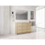 Meuble-lavabo autoportant 48 po (46-7 / 8 po) et 3 portes d'armoire à fermeture en douceur, contreplaqué, chêne Dune (KD-PACKING)