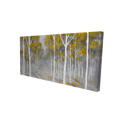 Forêt de bouleaux - Toile d'arbres contemporaine pour la décoration intérieure