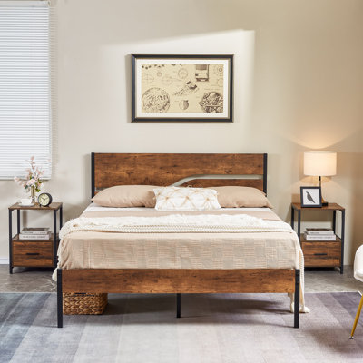 Ensemble de chambre avec lit plateforme 3 pièces Kempst