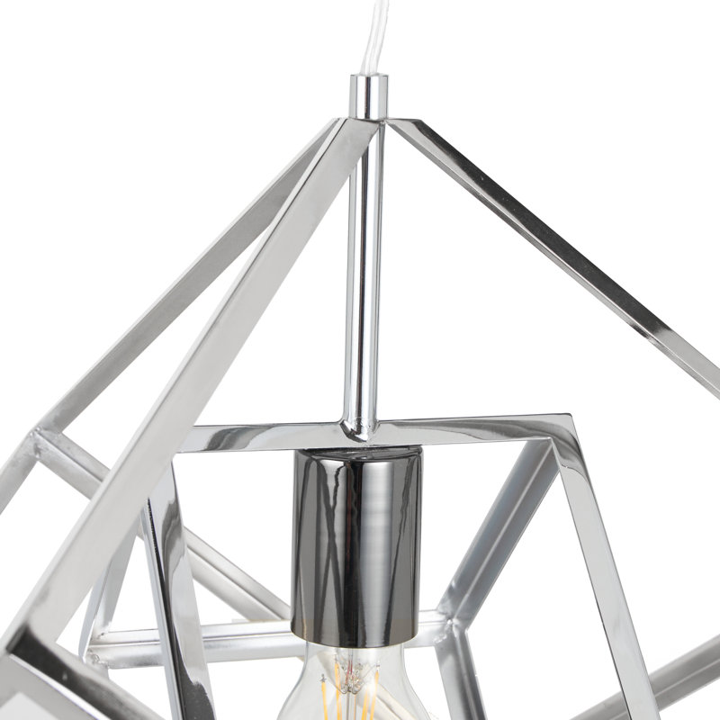 Adamantia 1 - Light Steel Square/Rectangle Pendant