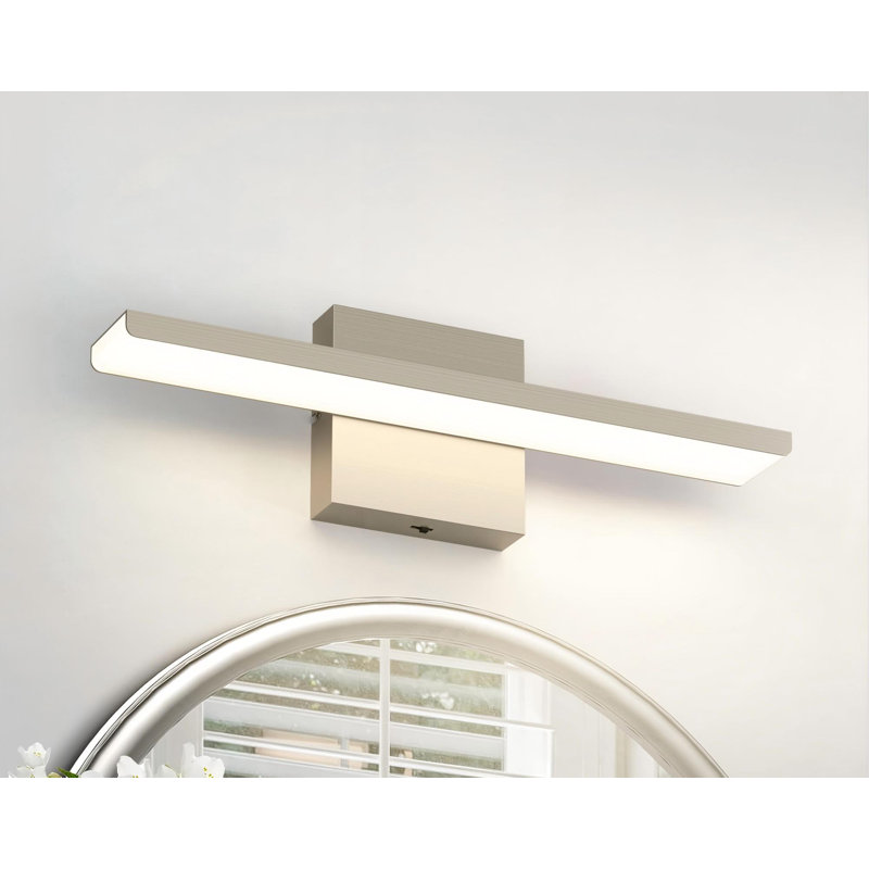 Dimmable LED Bath Bar Vanity Light with 5 Adjustable Color Temperatures, 4.72" H x 16.14" W x 3.54" D, Brushed Nickel