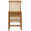 Chaise d'appoint de salle à manger pliante en bois de teck Heitman