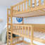 Lit superposé simple avec échelle en bois-1525643647