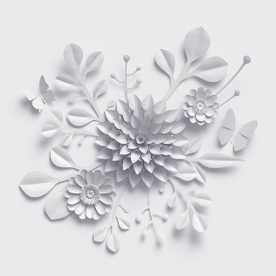Botanics by Wacomka - Wrapped Canvas Print