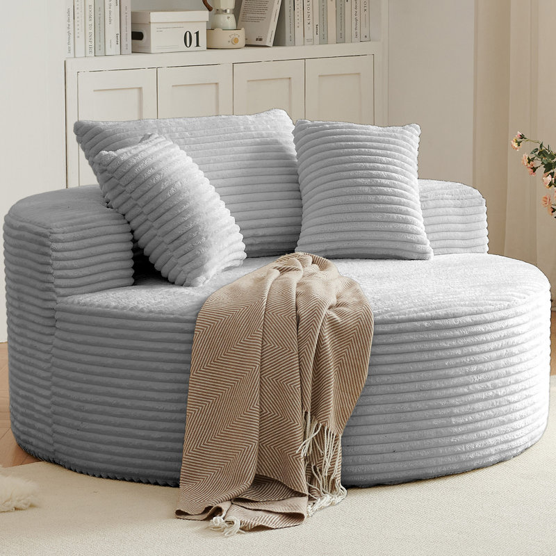 Très grand fauteuil d'appoint Boneless, Gris clair