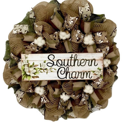 Southern Charm Blossoms Floral Wreath