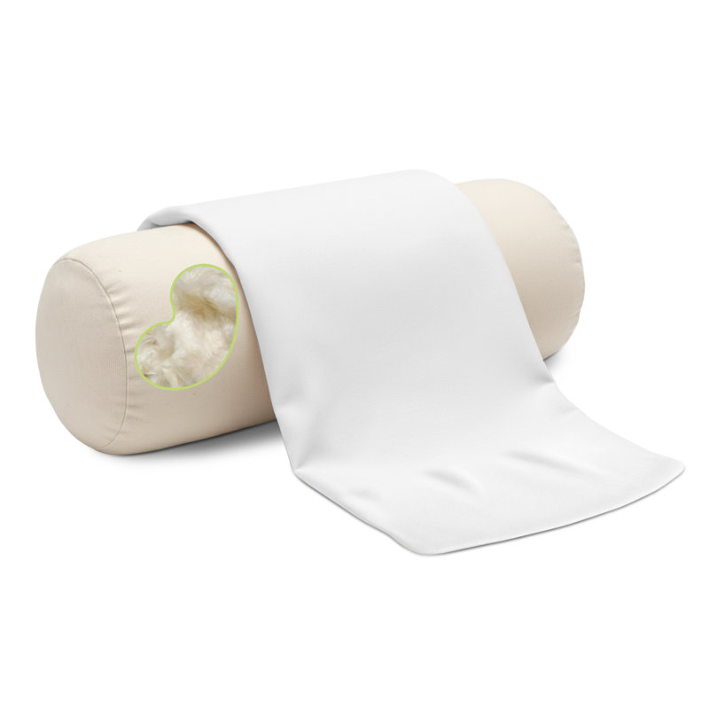  Coussin en coton biologique, Bourre Kapok, 6 x 16 oreiller et housse