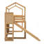 Lit mezzanine simple en bois avec glissade-152689507