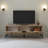 59.1" Storage Console - Modern Slatted Entertainment Console
